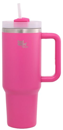 כוס תרמית עם ידית וקש 1200 מ''ל סדרת To go מבית Food Appeal - צבע ורוד פוקסיה – תמונה 3