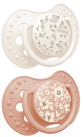 זוג מוצצי סיליקון מהדורת Blossom מבית Lovi - שנהב (0-3 חודשים)