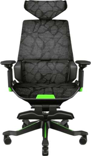 כיסא גיימינג ארגונומי דגם Quantum מבית Keisar - צבע שחור / ירוק