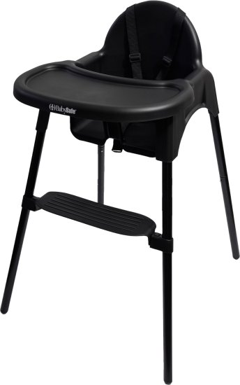 כסא אוכל 2 גבהים עם מגש נשלף מבית BabySafe - צבע שחור