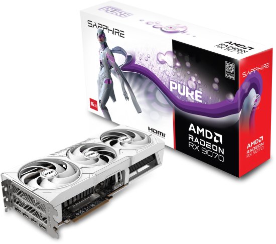 כרטיס מסך Sapphire Radeon RX 9070 PURE OC 16GB GDDR6