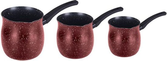 מארז 3 פינג'אנים 0.5/0.9/1.3 ליטר סדרת Coffee Collection מבית Food Appeal - חום כהה