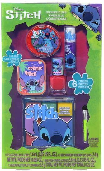 מארז איפור וטיפוח לילדים 6 חלקים מבית דיסני – סטיץ'