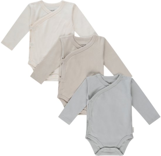 מארז שלישיית בגדי גוף לתינוק שרוולים ארוכים Lu & Me - צבע תכלת