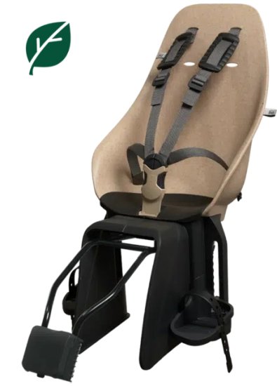 מושב ילדים אחורי Bio לאופניים עם התקן לשלדה מבית Urban Iki - צבע Oishi Beige/Bincho Black