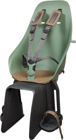 מושב ילדים אחורי Ta-ke לאופניים עם התקן Easyfix לסבל מבית Urban Iki - צבע Icho Green/Kurumi Brown