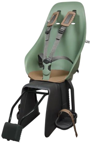 מושב ילדים אחורי Ta-ke לאופניים עם התקן לשלדה מבית Urban Iki - צבע Icho Green/Kurumi Brown