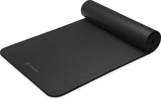 מזרן יוגה NBR גודל 10 מ''מ דגם Fitness מבית GAIAM - צבע שחור