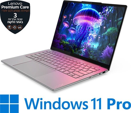 מחשב נייד Lenovo Yoga Slim 7-14ILL10 Aura Edition 83JX004MIV - צבע Luna Grey