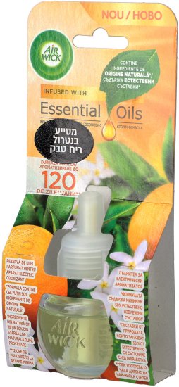 מילוי למבשם אוויר חשמלי מבית Airwick Laundry Oil Scent בניחוח הדרים בנפח 19 מ''ל