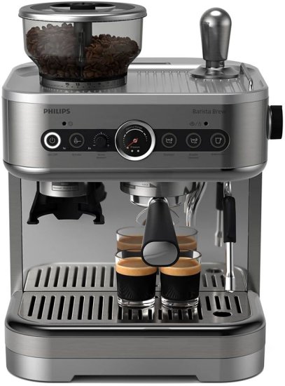 מכונת אספרסו חצי אוטומטית Philips Barista Brew (Dual) PSA3228/01 - צבע כסוף