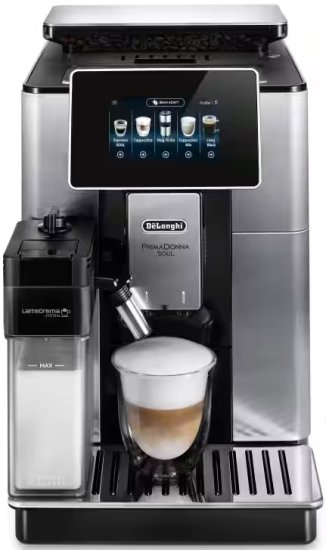 מכונת קפה אוטומטית Delonghi PrimaDona Soul ECAM610.75.MB - צבע כסף / שחור