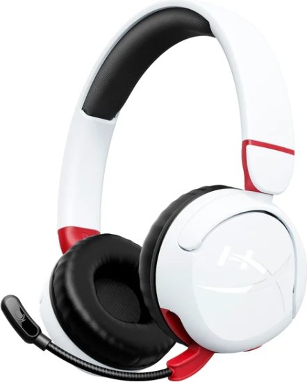מציאון ועודפים - אוזניות גיימינג אלחוטיות HyperX Cloud Mini - צבע לבן / אדום