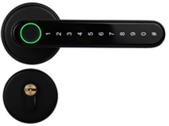 מציאון ועודפים - ידית קוד ביומטרית חכמה רב בריח צבע שחור