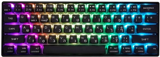 מקלדת גיימינג מכנית חוטית SKYLOONG GK61 Pudding – צבע שחור