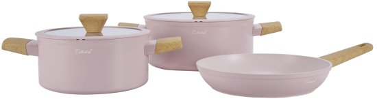 סט כלי בישול 5 חלקים סדרת Oxford מבית Buona Casa - צבע ורוד