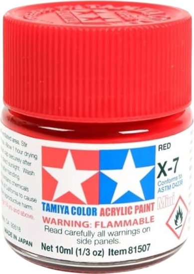 צבע אקרילי למודלים מבית Tamiya - אדום