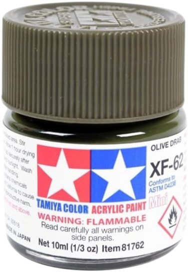 צבע אקרילי למודלים מבית Tamiya - ירוק זית
