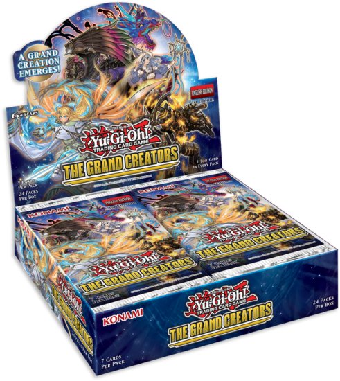 קלפי אספנות יו-גי-הו! Yu-Gi-Oh! TCG: The Grand Creators Booster Box - מארז 24 חפיסות (7 קלפים בחפיסה)