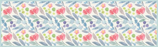 ראנר מבודד חום PVC לשולחן דגם Claude Monet מבית Tiva Design - גודל 30x100 ס''מ