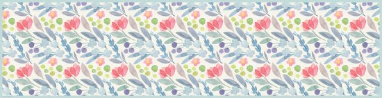 ראנר מבודד חום PVC לשולחן דגם Claude Monet מבית Tiva Design - גודל 35x135 ס''מ