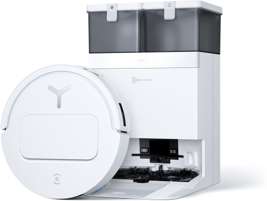 שואב אבק ושוטף רובוטי עם תחנת עגינה Ecovacs Deebot T50 Pro Omni - צבע לבן - שנתיים אחריות יבואן רשמי על ידי רונלייט