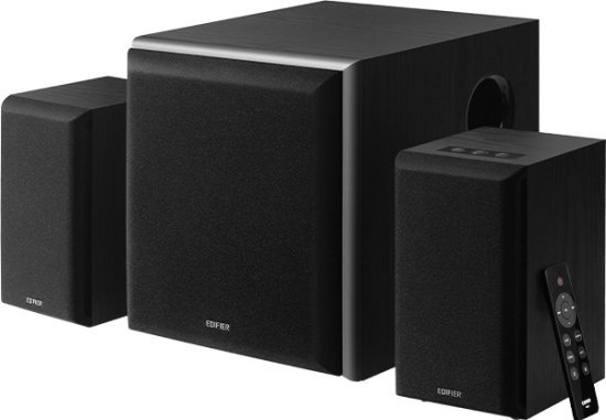 שלישיית רמקולי מדף Bluetooth עם שלט Edifier M601DB - צבע שחור - שנה אחריות היבואן הרשמי