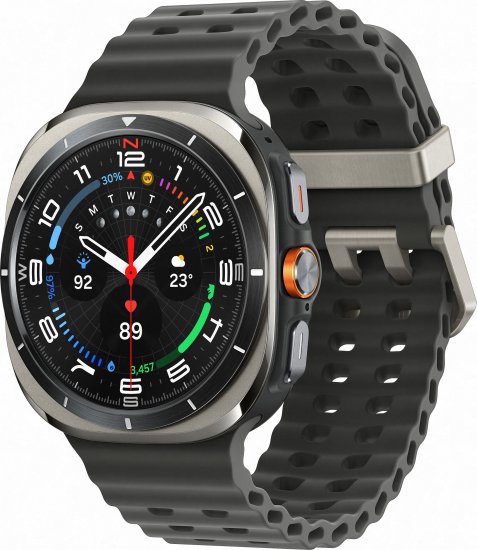שעון חכם Samsung Galaxy Watch Ultra LTE - צבע מסגרת טיטניום כסוף - צבע רצועה שחור - שנתיים אחריות