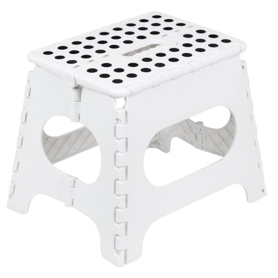 שרפרף מתקפל 39 ס''מ מבית HomeSet - צבע לבן