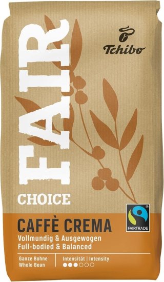 תערובת פולי קפה 1 ק''ג Tchibo Fair Choice Caffe Crema